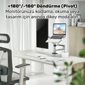NPO STD72024MLG 11"-17" Notebook 17"-32" Monitör Destekli Alüminyum Monitör Tutucu thumbnail 3