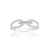 Gümüş Yüzük - Taşlı Halat Gümüş Yüzük - 7