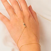 Gümüş Şahmeran - 925 Ayar Gümüş Prenses Kesim Mistik Topaz Taşlı Şahmeran - 2