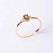 Gümüş Yüzük - 0.30 Karat Zultanit Tria Evlilik Teklifi Gümüş Yüzük - Doğal Taş Tria Gümüş Yüzük - 8