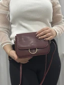 BİÇOMİ Kahve cilt mossi çanta thumbnail 2