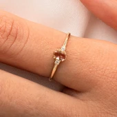 Gümüş Yüzük - 0.30 Karat Zultanit Tria Evlilik Teklifi Gümüş Yüzük - Doğal Taş Tria Gümüş Yüzük - 10