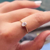 0.90 Karat Signity Swaroski Tektaş Evlilik Teklifi Pırlanta Montörü Tektaş 925 Ayar Gümüş Tarz Yüzük thumbnail 11