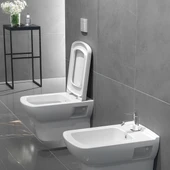 Turavit Plaza Beyaz Kanallı Asma Klozet PLZ1710, Nkp Sedef Yavaş Kapak - 6