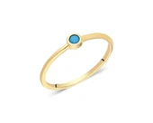 925 Ayar Gümüş Tektaş  Firuze Taşlı Tektaş Yüzük-Hediye Yüzük - 5