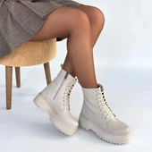 BİÇOMİ Jonni Bej Cilt Bağcıklı Bot thumbnail 4