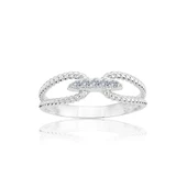 Gümüş Yüzük - Taşlı Halat Gümüş Yüzük - 8