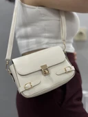 BİÇOMİ Zerej kemerli krem cilt çanta thumbnail 2