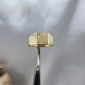 Gümüş Yüzük - Şövalye Modern Tasarım Gümüş Yüzük-Mikro Mıhlama Tasarım Şövalye 925 Ayar Gümüş Yüzük thumbnail 8