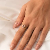 Gümüş Yüzük - Vintage Zultanit Taşlı Gümüş Evlilik Teklifi Hediye 925 Ayar Gümüş Yüzük thumbnail 4