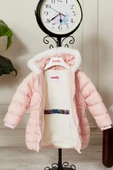 Kız Bebek Kapüşonlu Kışlık Mont 51333 thumbnail 4