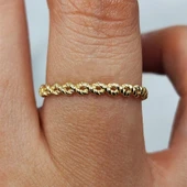 Gümüş Yüzük - Kör Düğüm Minimal Tasarım 925 Ayar Gümüş Alyans - 11