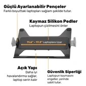 NPO STD72024MLG 11"-17" Notebook 17"-32" Monitör Destekli Alüminyum Monitör Tutucu thumbnail 8