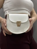 BİÇOMİ Klasik kapaklı beyaz cilt çanta thumbnail 2