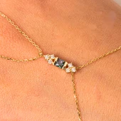 Gümüş Şahmeran - 925 Ayar Gümüş Prenses Kesim Mistik Topaz Taşlı Şahmeran - 3