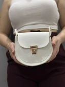 BİÇOMİ Klasik kapaklı beyaz cilt çanta thumbnail 3