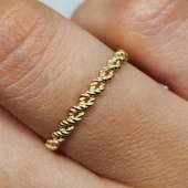 Gümüş Yüzük - Kör Düğüm Minimal Tasarım 925 Ayar Gümüş Alyans - 7