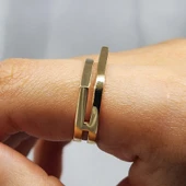 Gümüş Yüzük - Exxen Tarz Tasarım 925 Ayar Gümüş Yüzük thumbnail 7