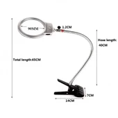 2.5x90 Mm 5x24 Mm Büyüteç, Mandallı Metal Hortumlu Masa Üstü Büyüteç thumbnail 3