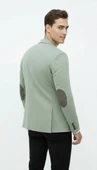 Plus Scorpion Haki Erkek İtalyan Kesim Blazer Ceket – Kol Yamali, Slim Fit, Şık ve Modern Tasarım thumbnail 5