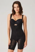 Amora Secret Toparlayıcı Vücut İnceltici Dikişli Fermuarlı Uzun Paca Altı Açık Sıkı Badi Korse thumbnail 1
