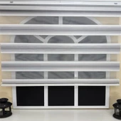 StorBurada Gri Renk Geçişli Zebra Stor Perde  Gri 100 x 260 thumbnail 2