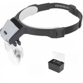 Lens Takmalı 5 Lenslı , Led Lambalı Şapka Tip Büyüteç - 2