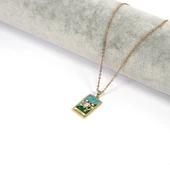 Çelik Kolye, Altın Kaplama Koç Burcu Kadın Kolye K-141 thumbnail 2