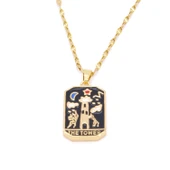 Çelik Kolye, Tarot Altın Kaplama Kadın Kolye K-132 thumbnail 1