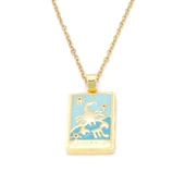 Çelik Kolye, Altın Kaplama Akrep Burcu Kadın Kolye K-138 thumbnail 1