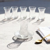 GÜRAL PORSELEN Güral Cam 12 Parça 6 Kişilik  Çay Takımı Mystıc thumbnail 2