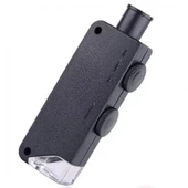 Mini 60x 100x Zoom Lens Odak Takı Led Cep Mikroskop Büyüteç thumbnail 3