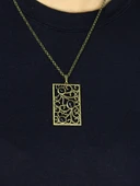 Doğal Taş Oniks 3'lü Doğal Taşlı Antik Kadın Kolye euk45o thumbnail 3