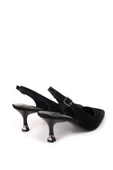 Papuç Sepeti 4000 Kadın 7,5 Cm Topuklu Arkası Açık Stiletto Ayakkabı thumbnail 5