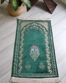 Çeyizlik Hediyelik Seccade Eşarp Tesbih Set – Kadife Astarlı Seccade, Eşarp, Kristal Tesbih Kutulu Lüks Hediye Seti thumbnail 9