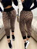 MDB Kadın Yüksek Bel Bağcıklı Desenli Iki Iplik Pantolon thumbnail 1