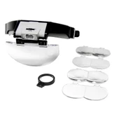 Lens Takmalı 5 Lenslı , Led Lambalı Şapka Tip Büyüteç - 3