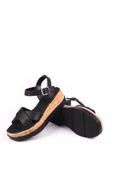 Castle Black 35180 Çapraz Dolgu Topuk Günlük Kadın Sandalet - 5