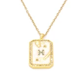 Çelik Kolye, Altın Kaplama Balık Burcu Kadın KolyeK-104 thumbnail 1