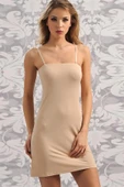 Mikropolyamid Kumaşlı Askıları Çıkabilen Straplez Kısa Elbise Altı Kombinezon thumbnail 3