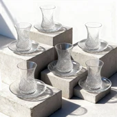 GÜRAL PORSELEN Güral Cam 12 Parça 6 Kişilik  Çay Takımı Mystıc thumbnail 3