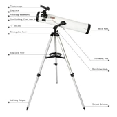 76x700 Profesyonel Uzay Aynalı Teleskopu thumbnail 5