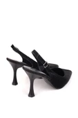Papuç Sepeti 5031 Kadın 9 Cm Topuklu Arkası Açık Stiletto Ayakkabı thumbnail 4