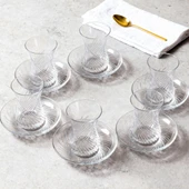 GÜRAL PORSELEN Güral Cam 12 Parça 6 Kişilik  Çay Takımı Mystıc thumbnail 1