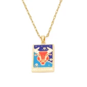 Çelik Kolye, Altın Kaplama Boğa Burcu Kadın Kolye K-137 thumbnail 1