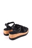 Castle Black 35180 Çapraz Dolgu Topuk Günlük Kadın Sandalet - 4
