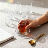 GÜRAL PORSELEN Güral Cam 12 Parça 6 Kişilik  Çay Takımı Mystıc thumbnail 4