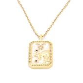 Çelik Kolye, Altın Kaplama Boğa Burcu Kadın Kolye K-115 thumbnail 1