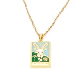 Çelik Kolye, Altın Kaplama Oğlak Burcu Kadın KolyeK-134 thumbnail 1