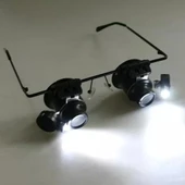 Gözlük Model Çıft Led Aydınlatma ,saat Onarımı Için Harika Büyüteç thumbnail 6